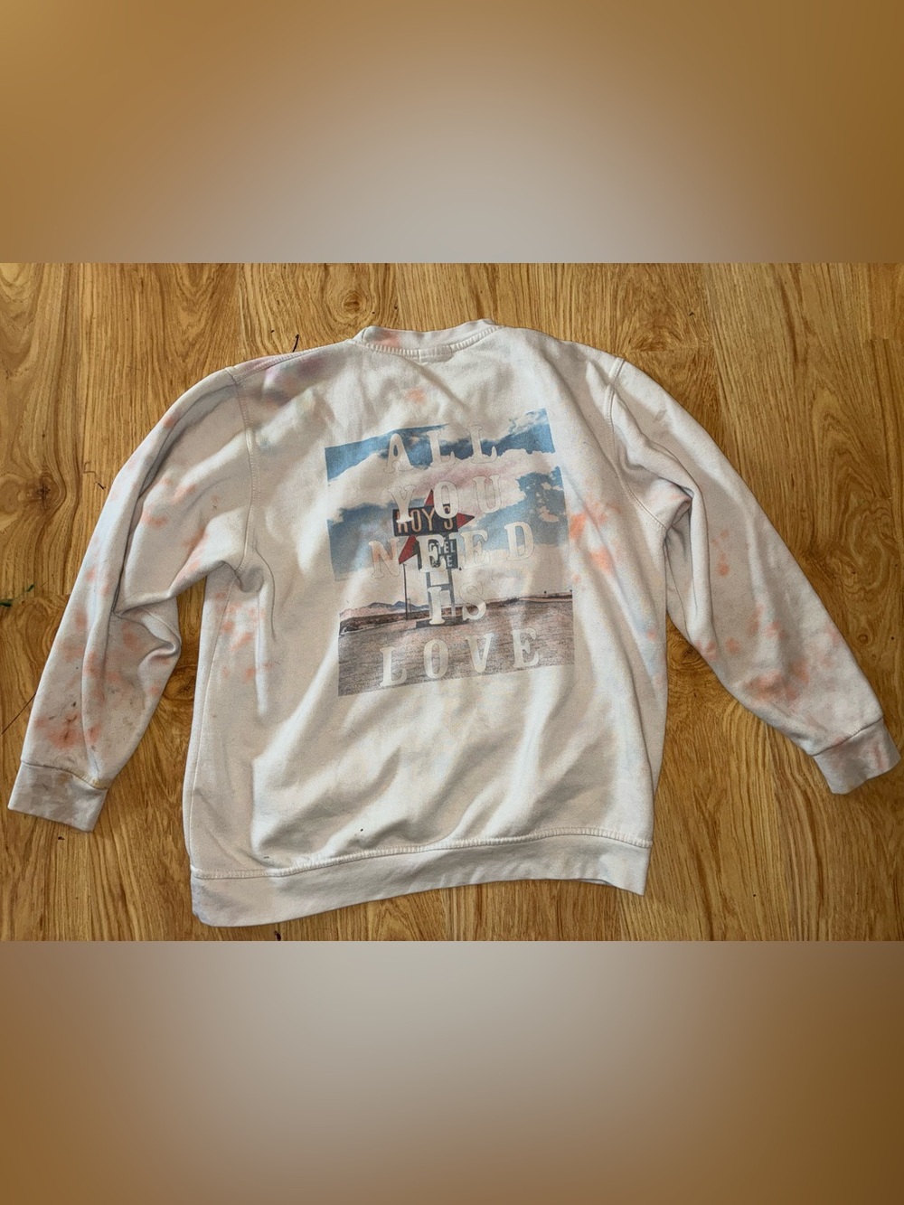 All You Need Is Love Tie Dye Graphic Sweatshirt
